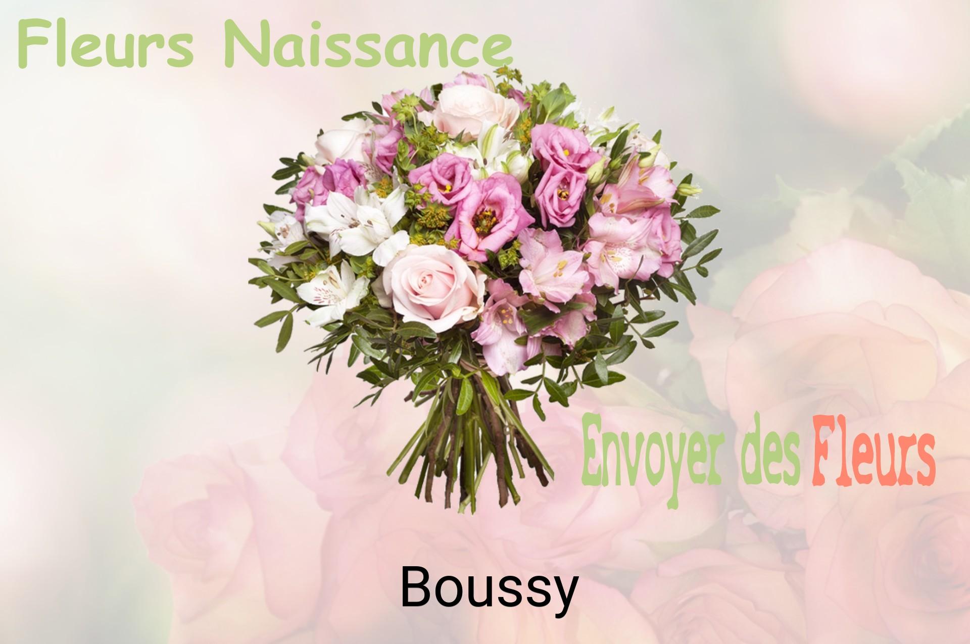 Bouquet de fleurs de naissance livré à Boussy